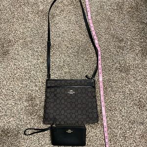 Coach crossbody and wristlet